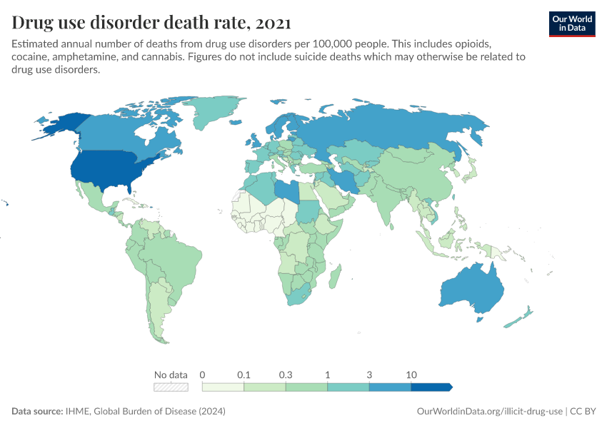 A thumbnail of the "Drug use disorder death rate" chart