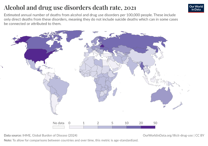 A thumbnail of the "Alcohol and drug use disorders death rate" chart