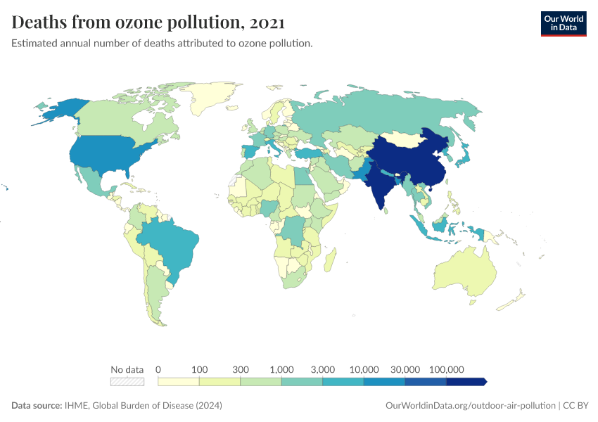 A thumbnail of the "Deaths from ozone pollution" chart