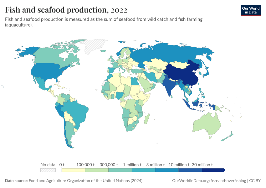 A thumbnail of the "Fish and seafood production" chart
