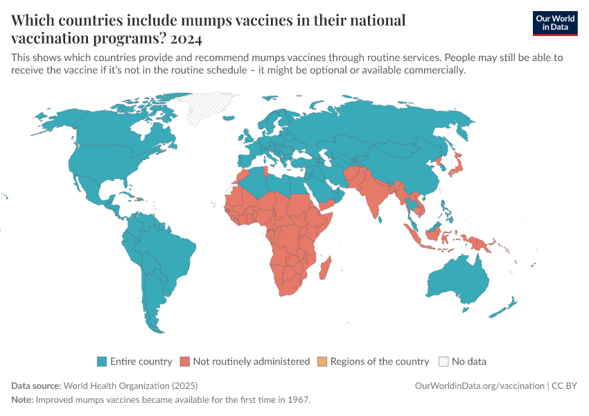 A thumbnail of the "Which countries include mumps vaccines in their national vaccination programs?" chart