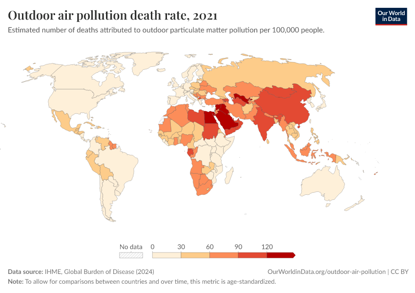 A thumbnail of the "Outdoor air pollution death rate" chart