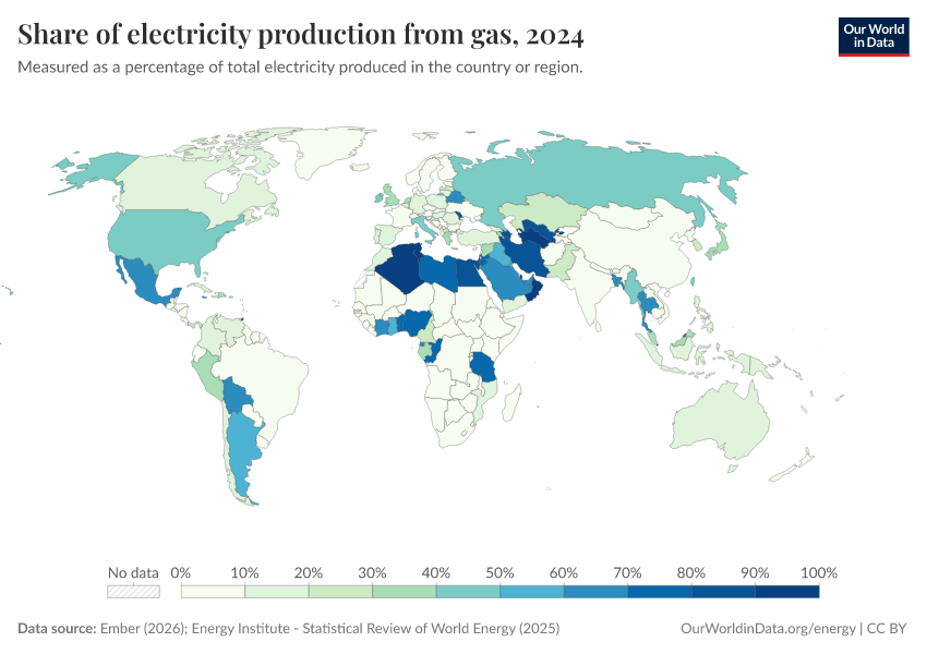 A thumbnail of the "Share of electricity production from gas" chart