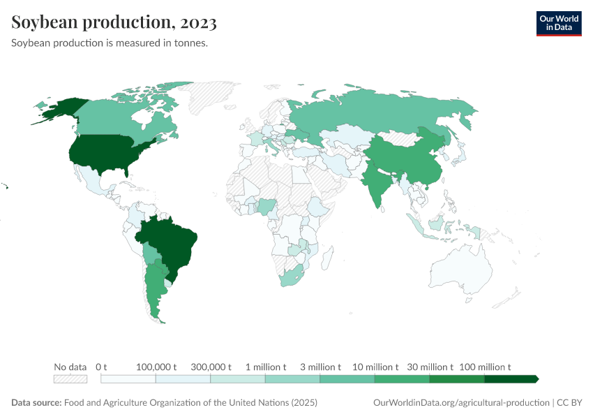 A thumbnail of the "Soybean production" chart