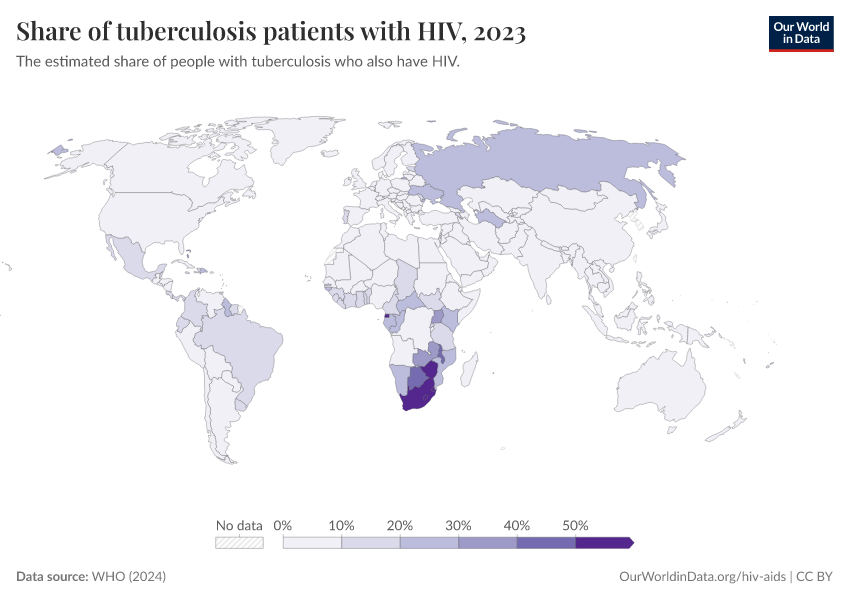 A thumbnail of the "Share of tuberculosis patients with HIV" chart